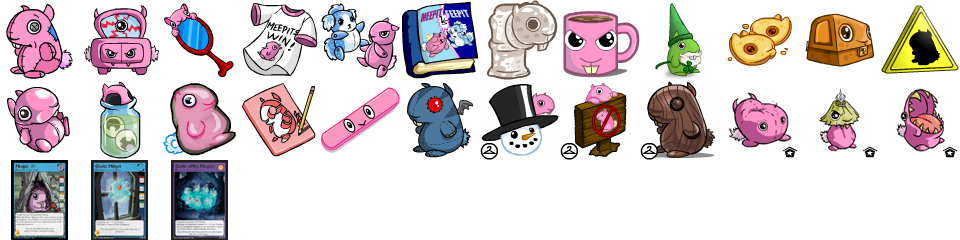 A collection of all Meepit-themed Neopets items.