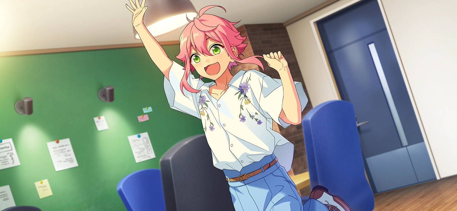 A CG of Tori waving excitedly.